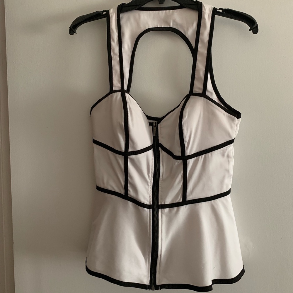 Zip up “corset” style top